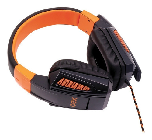 Headset Gamer Oex Combat Hs205 Para Pc - Preto E Laranja