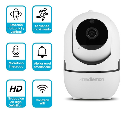 - Cámara De Seguridad Wifi 360° Con Seguimiento Y Detección