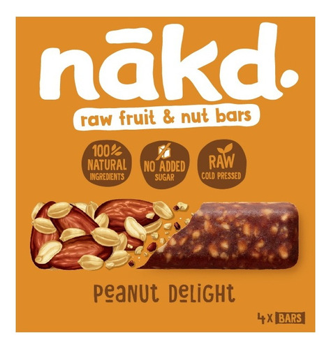 Nakd Barra De Frutos Y Nueces Sabor Cacahuate 140 Gr