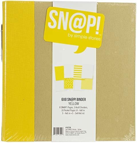 Simple Stories Snap Binder 6x8 Amarillo, Ee. Uu.: Talla Únic