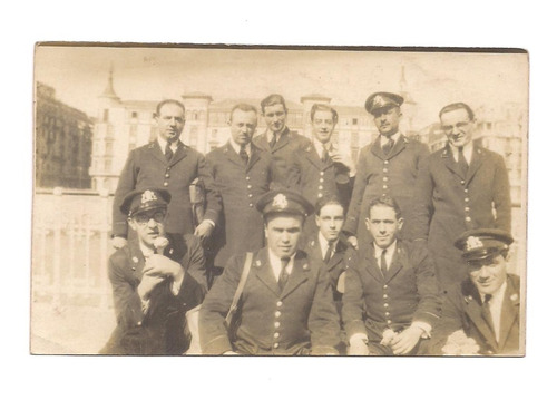Antigua Postal Foto Policias Militares Uniformes N° 613 B3