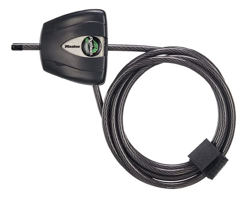 Candado De Cable 1.83m X 4.76mm Negro Y Plateado
