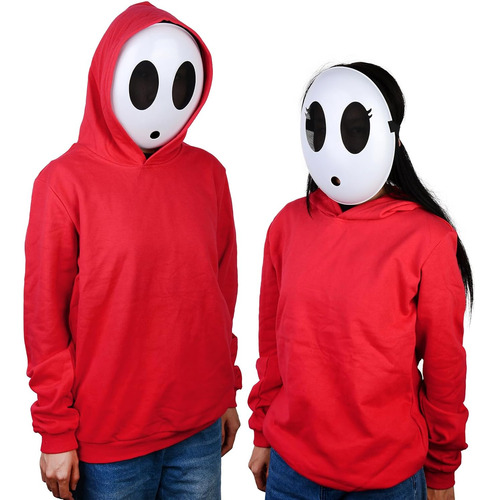 Monisorly White Shy Guy Mask Girl Halloween Mask Full Mask F