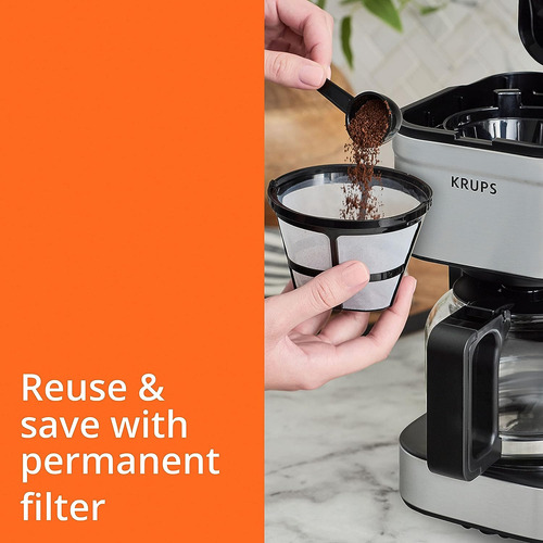 Krups Simplemente Prepara Cafetera De Goteo De Acero Inoxida