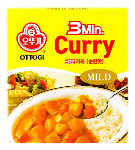 Curry Coreano Instantáneo 190g Listo En 3 Minutos