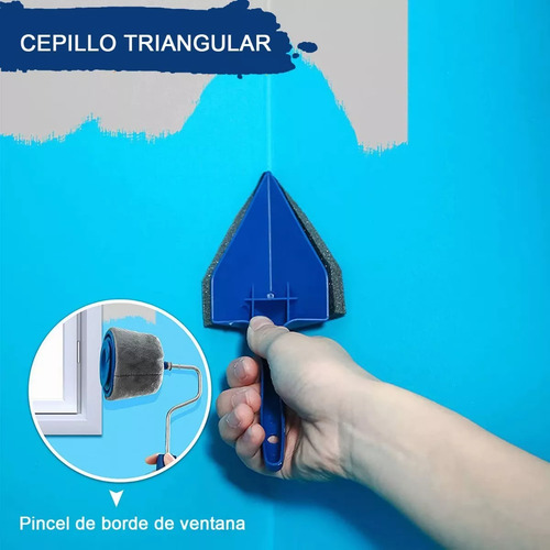 7pcs Juego De Brochas Y Rodillos Kit Mini Rodillo De Pintura