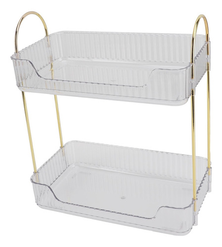 Soporte De Maquillaje De Doble Capa, Moderno Y Lujoso, 2 Niv