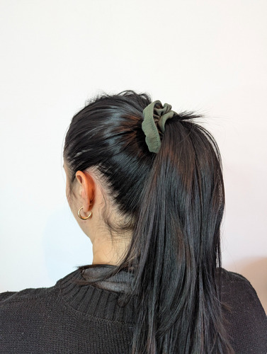 Scrunchies Colitas - Revender - , Lienzo De Algodon X12 Surtido Lisa