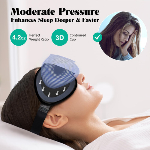 2pzs Antifaz 3d Dormir Respirable Adjustable Ojos Máscar Gafas KOPIRA , La Máscara De Ojos Para Dormir 3d , Viene Con 2 Pares De Tapones Para Los Oídos
