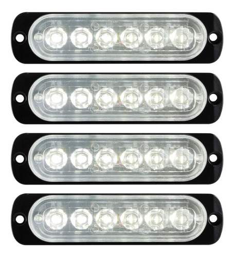 . 6led Blanco Luz Estroboscópica Emergencia For Auto Camión