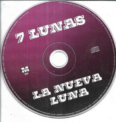 7 Lunas - La Nueva Luna Album 2 X 1 Magenta Cd S/portadas