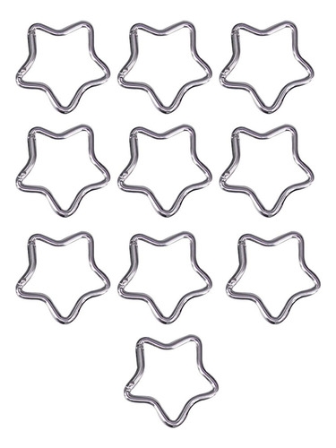 2 Mosquetón Con Forma De Estrella De Cinco Puntas, Plata