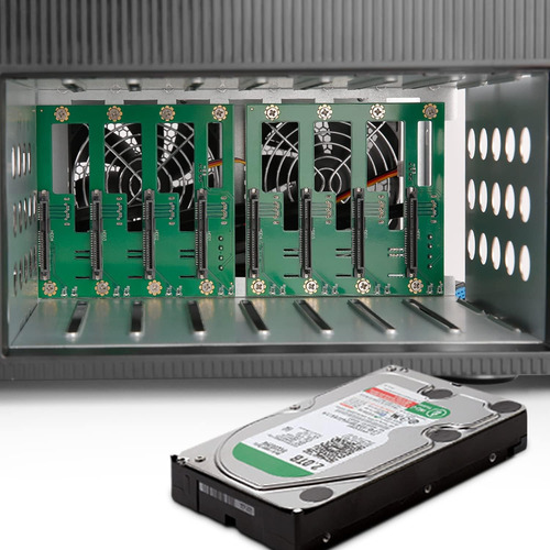 Case Audheid K7 8 Bay Nas, Placa Base Mini-itx Compatible Co