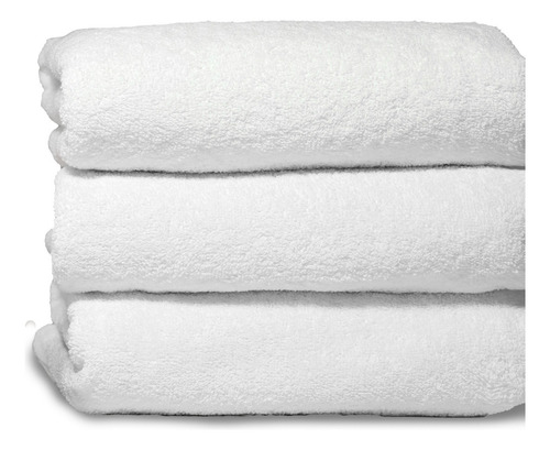 5 Toallas Medio Baño Real Hotelera 80x140 600g. Blancas Liso