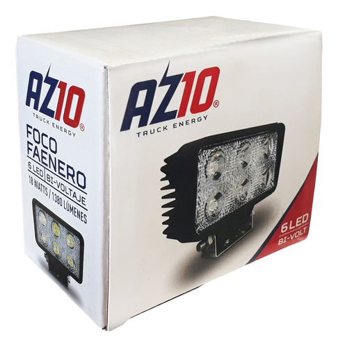 Faro Pirata Rectangular 6 Led 12v