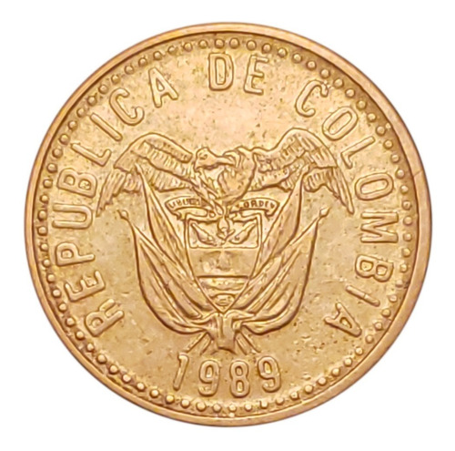 Moneda 20 Pesos 1989 Colombia Escudo Pieza 2664