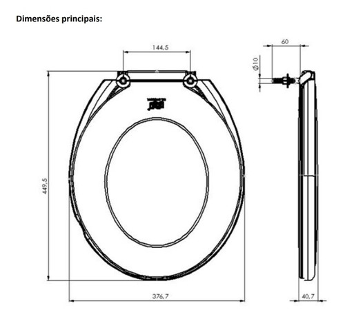 Assento Sanitário Ideale Caramelo Herc