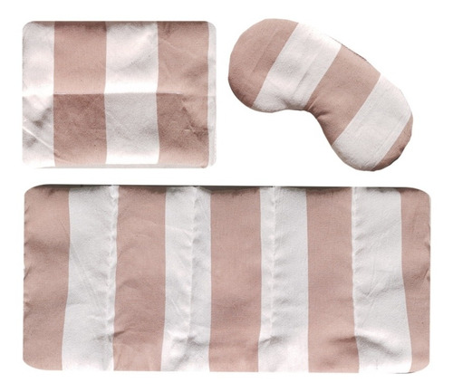 Imagen 1 de 10 de Kit 3 Almohadas Terapéuticas Semilla Lumbar Antifaz Multiuso