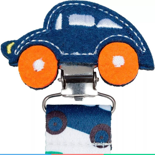 Prendedor De Chupeta Carrinho Buba Azul