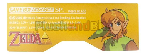 Sticker Para Game Boy Advance (gba) Sp Diseño Triforce Zelda