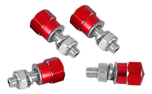 Imagen 2 de 8 de Tornillos De Perno Del Marco De La Placa De Matrícula Rojo