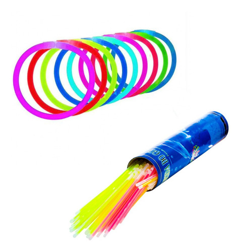 Pulseira De Neon Tubo Com 100