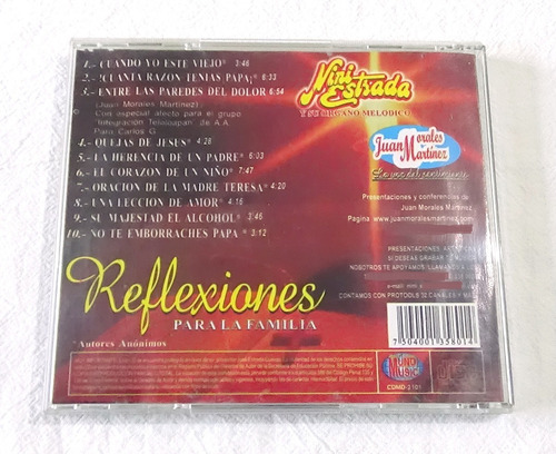 Reflexiones Familia Vol. 1 Juan Morales Martinez Cd Disco | MercadoLibre Reflexiones Familia Vol. 1 Juan Morales Martinez Cd Disco | MercadoLibre
