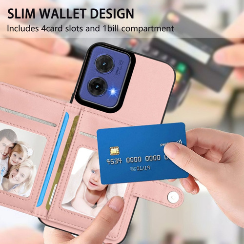 Compatible Funda Rfid Con Bolsa De Tarjetas For Motorola Edge 50 Pro P