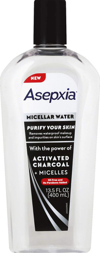 Agua Micelar Para Asepxia Con Carbón Activado 400 Ml