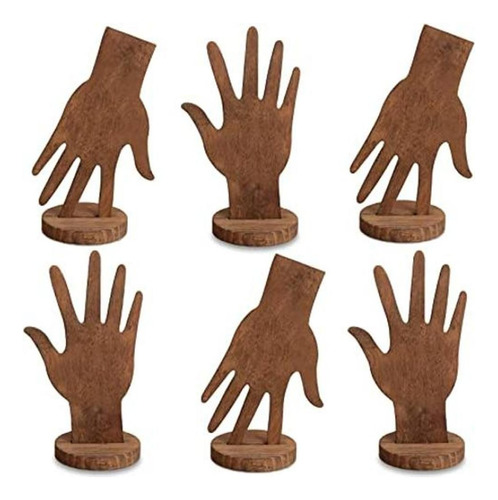 Mooca Juego De 6 Piezas De Madera Con Forma De Mano Para