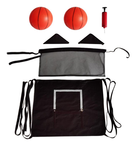 Aro De Baloncesto Para Trampolín Con Cuerdas De 2 Bolas