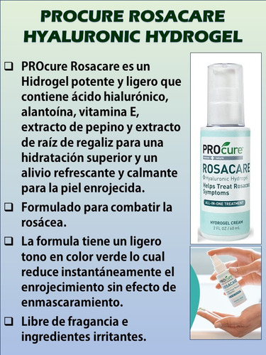 Procure Rosacare Gel Hidratante Facial Para Rosácea 60ml Momento De Aplicación Día/noche Tipo De Piel Sensible