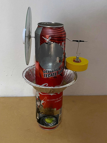 Motor Stirling Casero De Latas De Refresco, Mates Reciclado