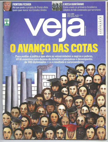 Revista Veja Antiga Nº 2543 Ano 2017 - Avanço Das Cotas - Ev (Usado)