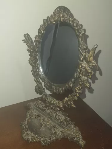 Antiguo Espejo De Mesa Estilo Victoriano Anezin Hnos & Cia