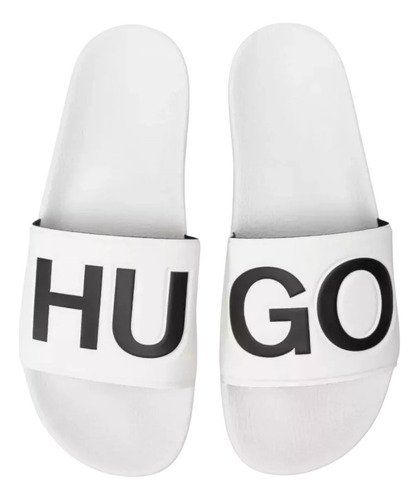 Chancla De Baño Hugo Timeout Blanco Para Hombre - Original