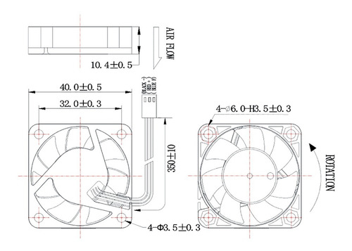 Cooler Micro Ventilador 40x40x10mm 24v Hydraulic Bearing