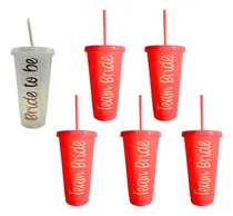 Comprar Paquete 6 Vasos Para Despedida De Soltera Team Bride Popote
