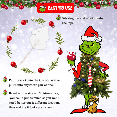 Decoración De Árbol De Navidad De Grinch 2024 A