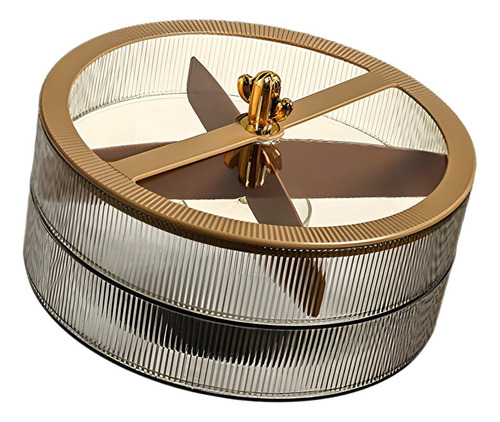 Bandeja Giratória Para Lanche, Suporte Camada Dupla Marrom
