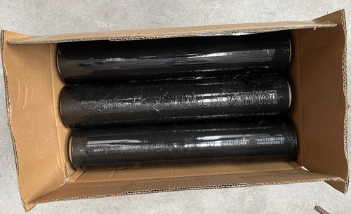 Rollo Film Stretch Virgen Negro 50cm 100% Cubritivo Caja X 6