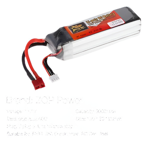 Zop Alimentación 3s 11.1v Batería De Lipo 3000mah De 60 C T 