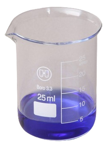 Vaso De Precipitados 25 Ml Vidrio Boro 3.3