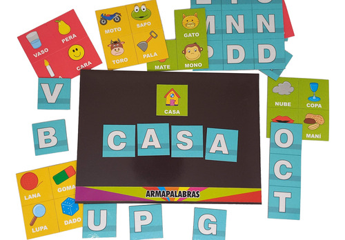Pizarra Magnética Juego Lectoescritura Arma Palabras Niños 