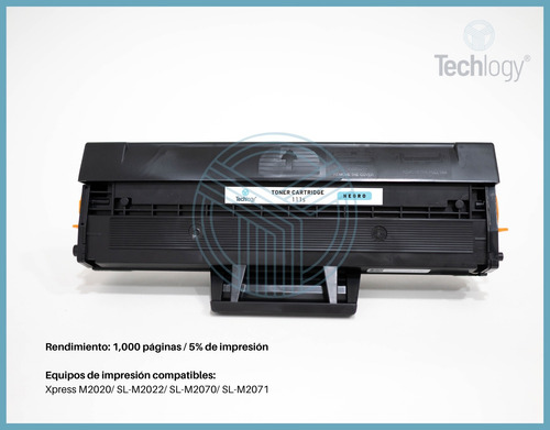 Pack 2 Tóner Techlogy Para Samsung Xpress 111s M2020 M2022