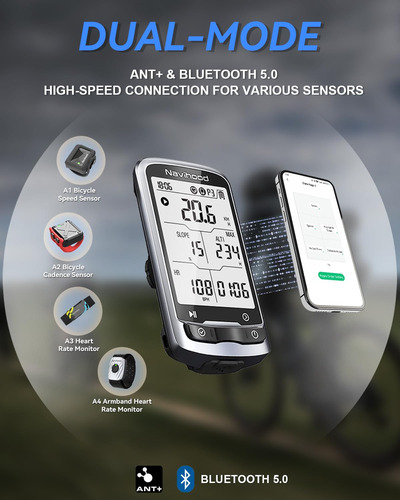 Computadora De Bicicleta Gps Pantalla 2.3 Pulgadas Impermeab
