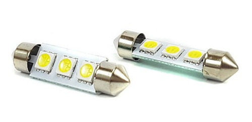 Lampara Tubular 3 Led Blanca 11x39mm 24v   X2 Unidades