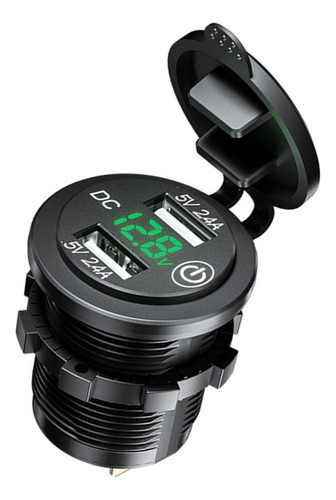 Parapara2pcs 12v / 24v Coche Barco 2.4 + 2.4 A Enchufe De Pu