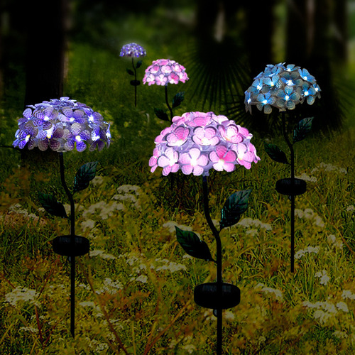 Luces De Hortensia De Simulación Solar Para Patio, Césped, D