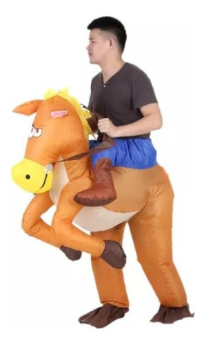 Aplicable A Divertido Disfraz Inflable De Vaquero Montando